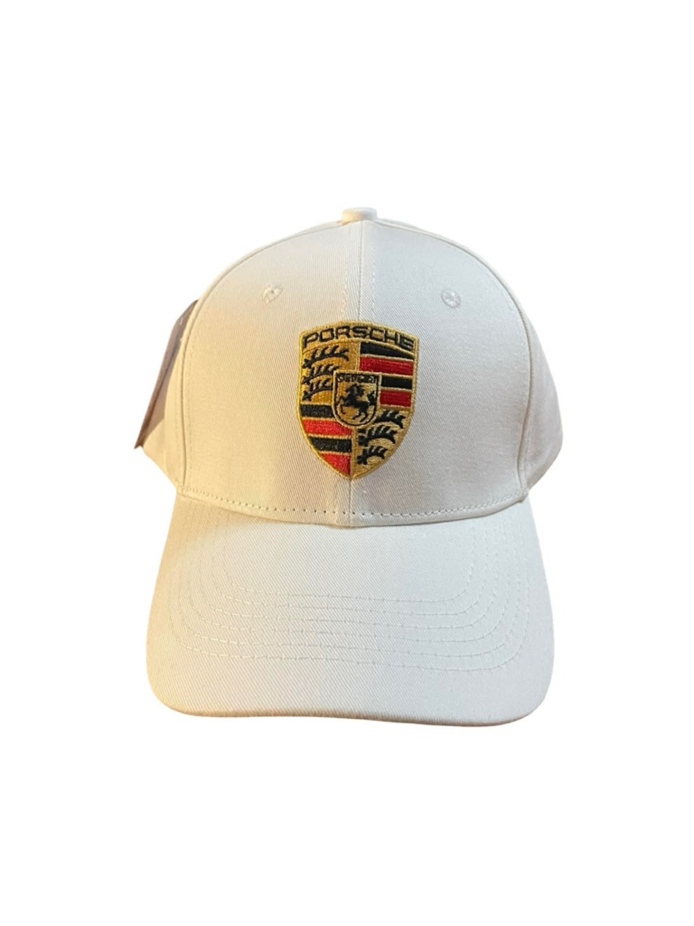 Porsche Design White Baseball Cap with Embroidered Crest